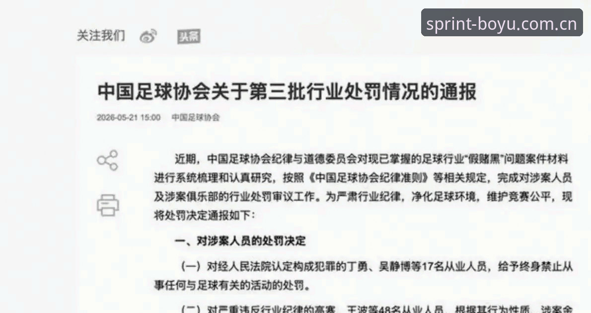 博鱼官方平台 中国足协第三批禁足名单发布:3个维度解析65人处罚背后的行业乱象